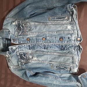 Abercrombie distressed jean jacket